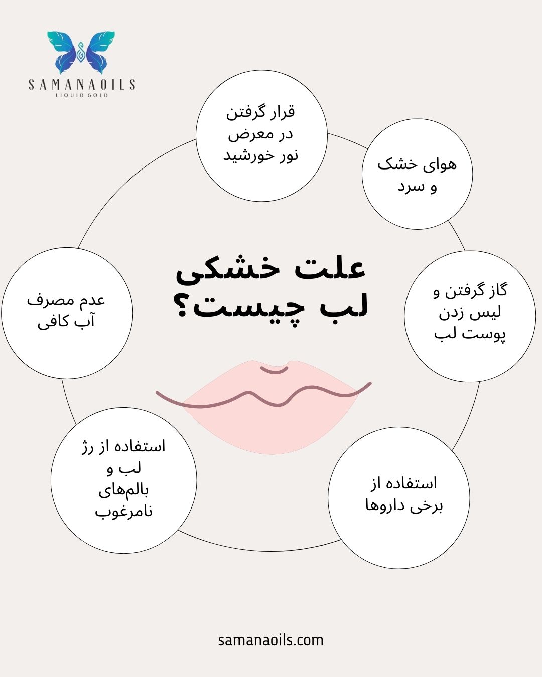 علت خشکی لب چیست؟