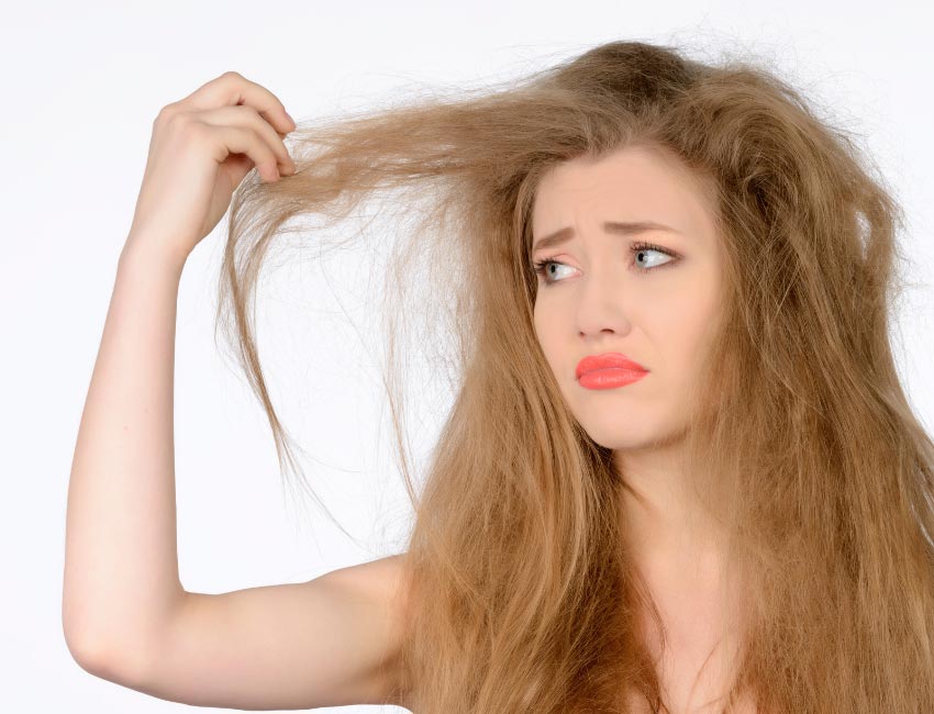 درمان موهای خشک و شکننده