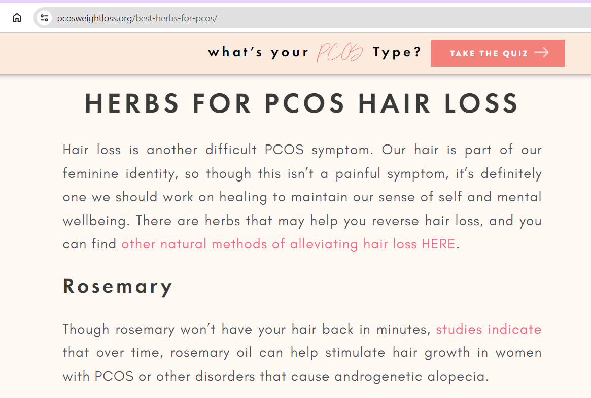 pcos and hair loss
