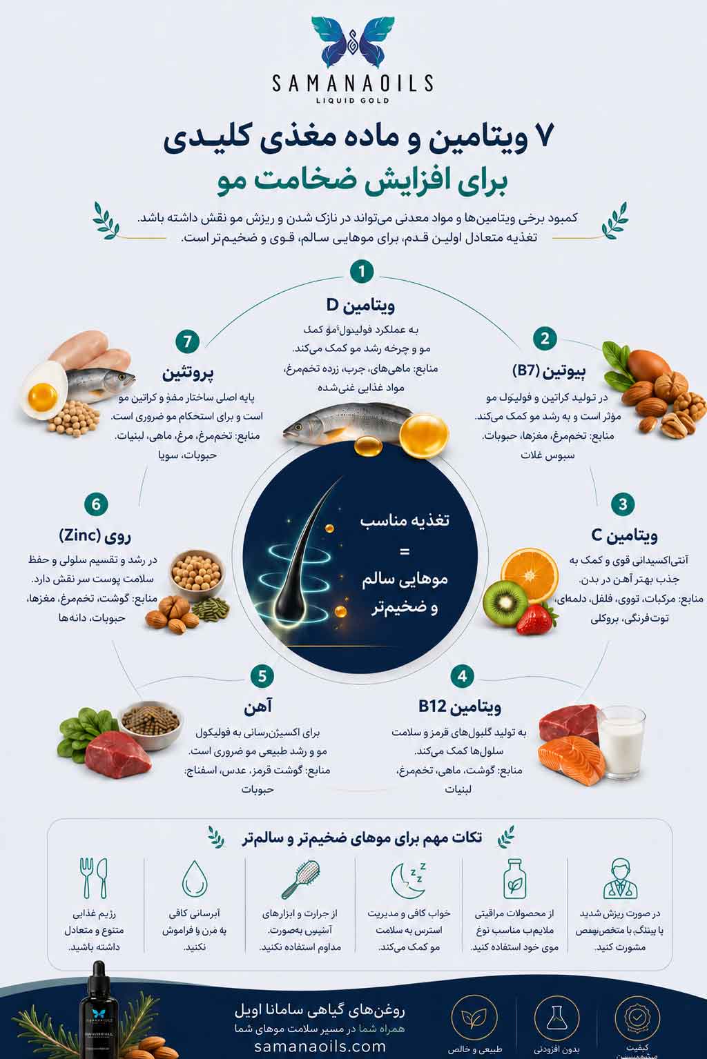 چه ویتامین هایی باعث ضخیم شدن مو می شود